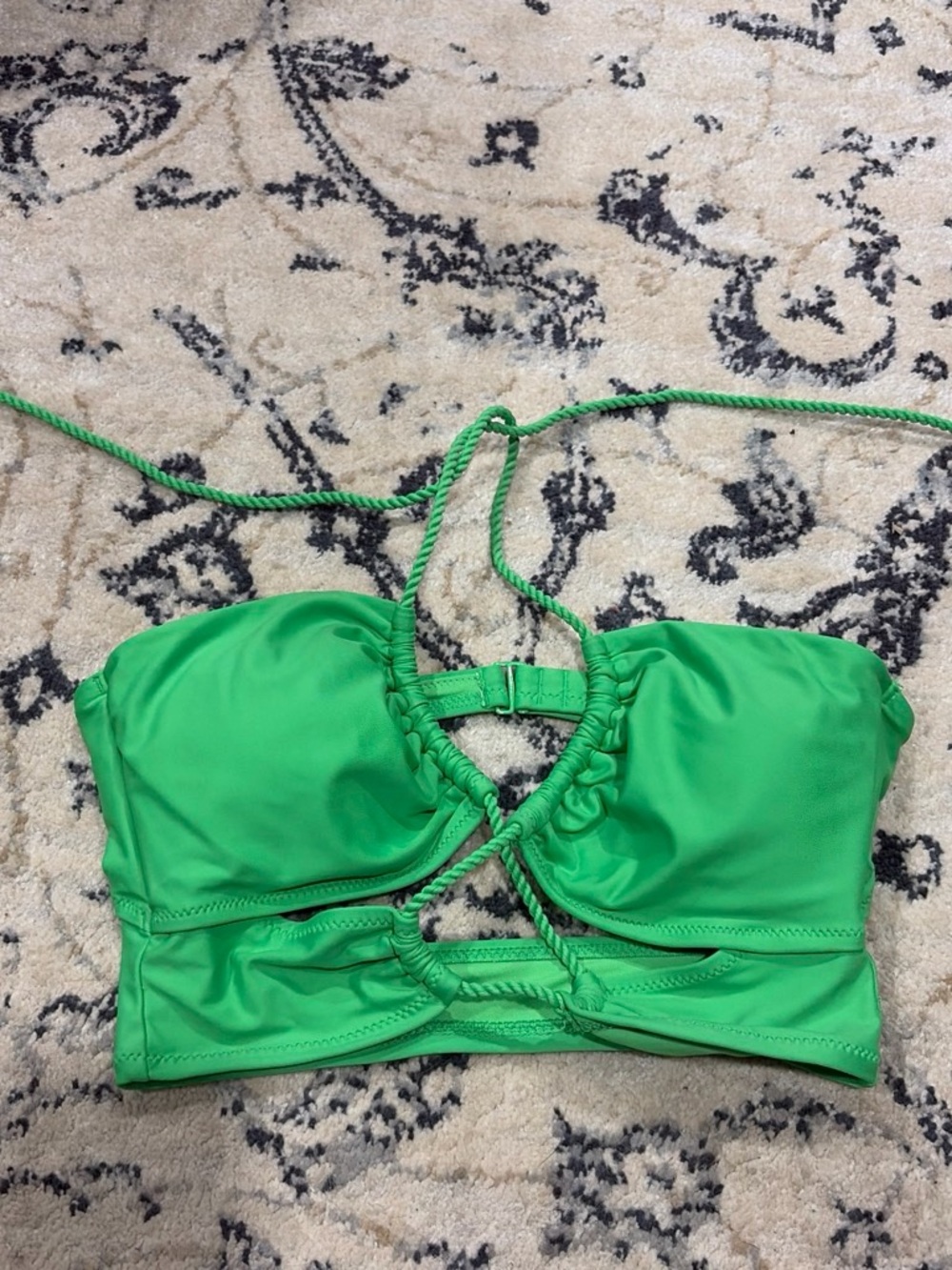 aerie Bright Green Halter Bikini Top